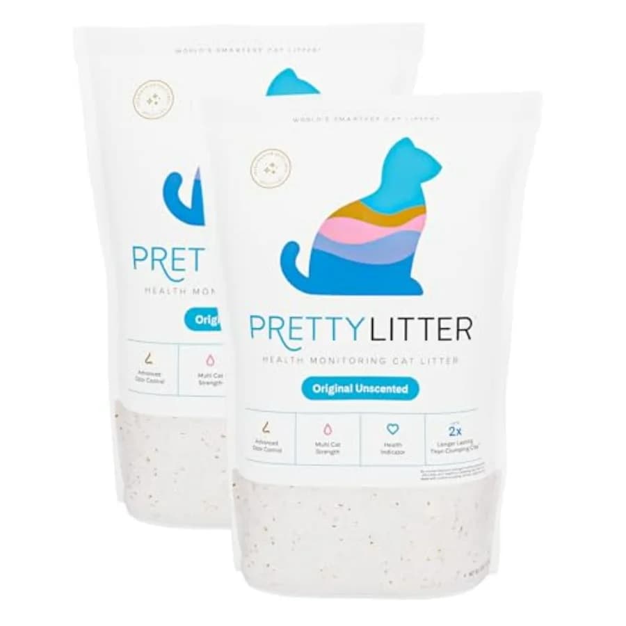 Health Monitoring Cat Litter,Non Clumping Lightweight and Low Tracking, Color Changing Silica Gel Crystals, Advanced Odor Contr