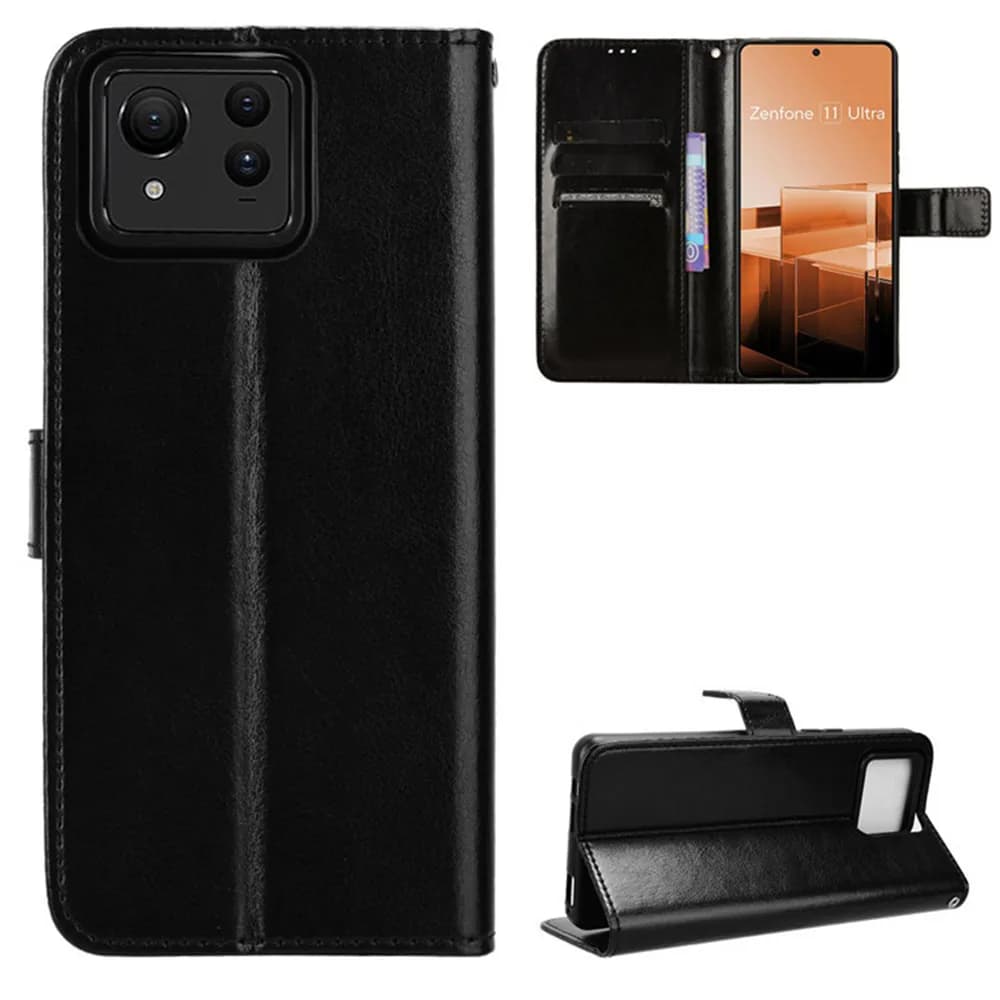 Per Asus Zenfone 11 Ultra Custodia di lusso Flip PU Portafoglio in pelle Cordino Custodia per Asus Zenfone 11Ultra Borsa per telefono