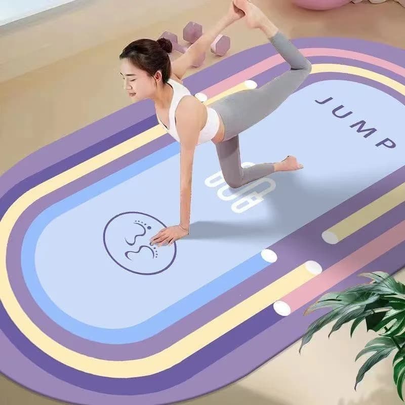 Thick Jump Rope Mat Noise Reduction Yoga Mat Shock Absorbing Fitness Mat for Home Gym Exercise exercise