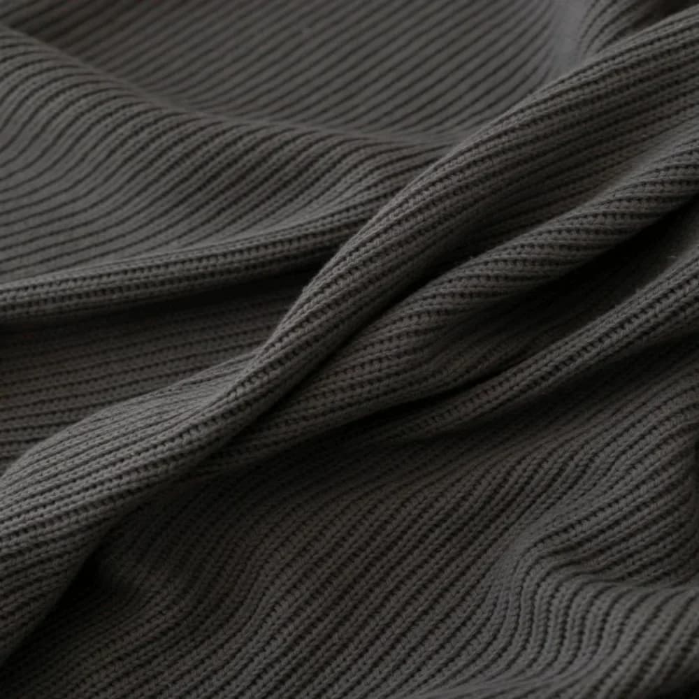 Tessuto a righe con trama spessa, maglia a punto piatto integrato, per maglioni casual in cotone, materiale in cotone per cucito fai da te al metro