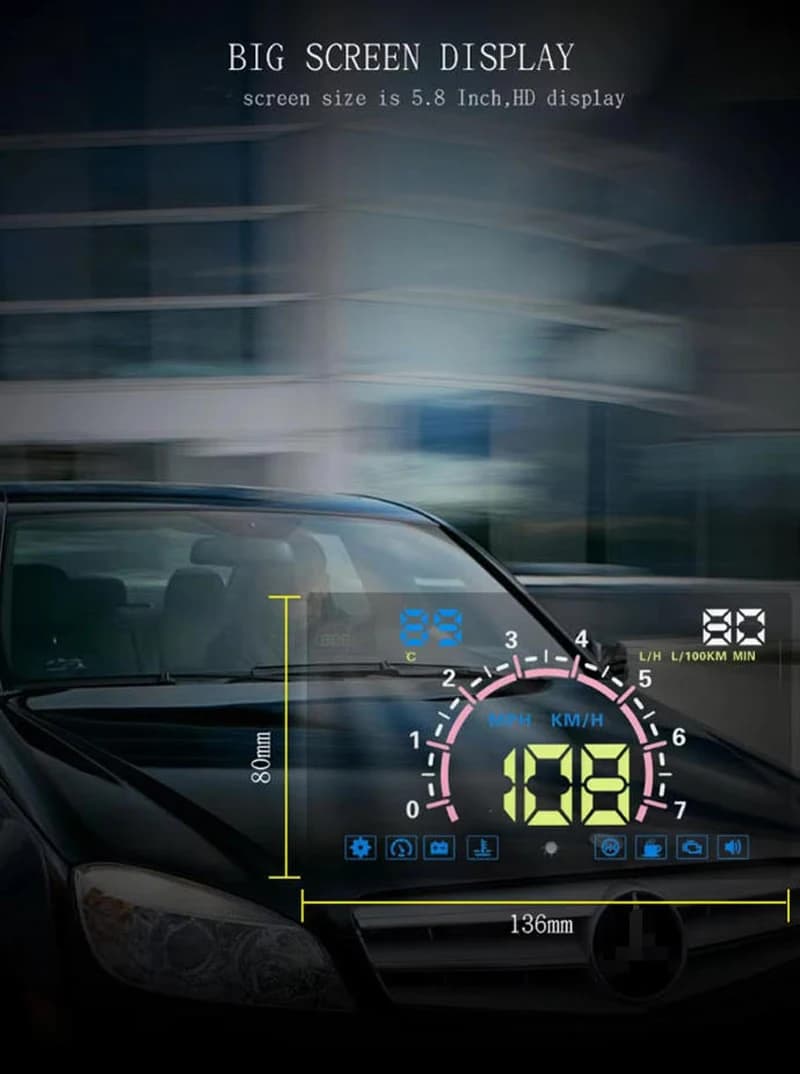 BigBigRoad Auto HUD Head Up Display Parabrezza Proiettore OBD2 Per BMW Serie 6 7 E63 E64 F06 F12 F13 E32 E38 E65 E66 E67 E68 F01