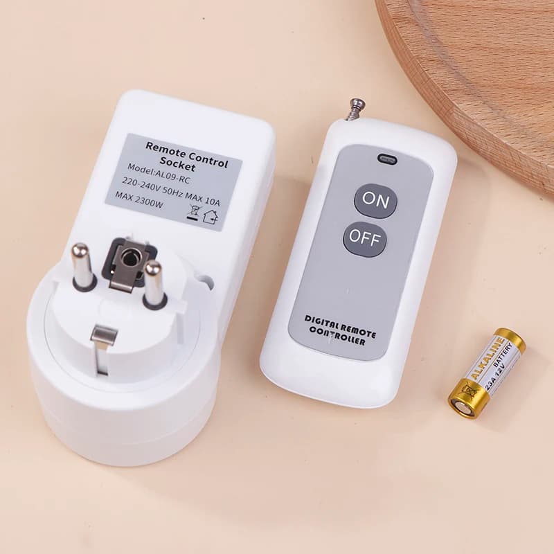 EU 433 Mhz AC220V-240A 10A wireless remote control switch German intelligent socket and universal plug Rf with electrical sockets
