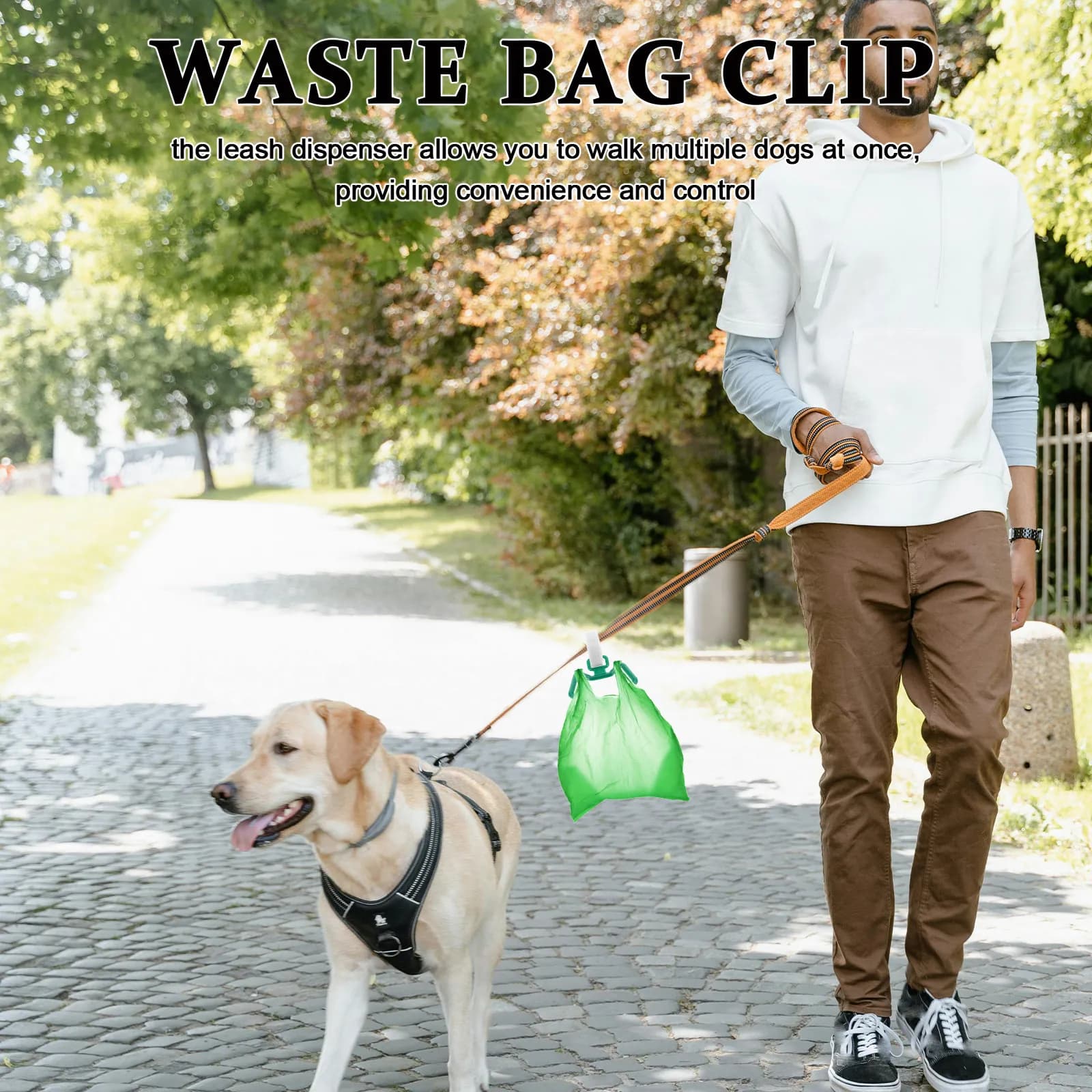 5Pcs Dog Poop Bag Holder Waste Bag Dispenser Leash Clip Carrier Multipurpose Walking Accessory Leash Clips Dog Poop Bags Holder