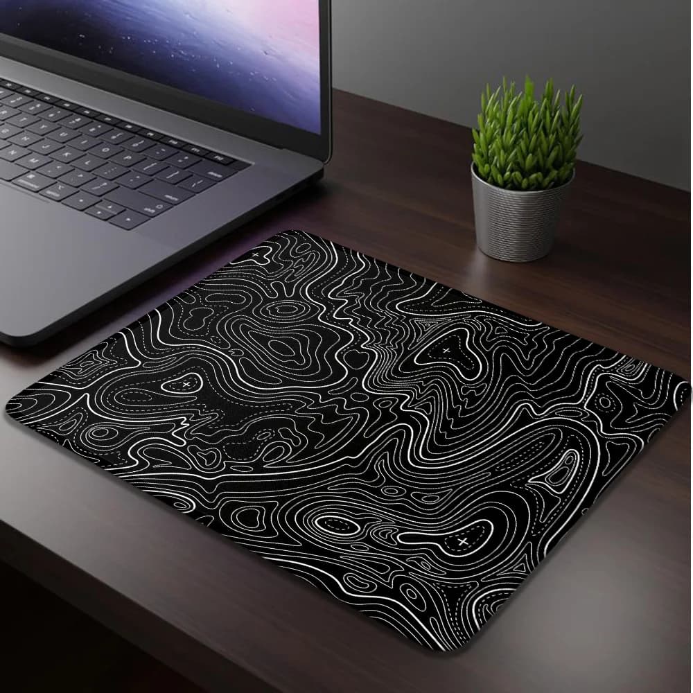 Tappetino per mouse piccolo con onde astratte, in gomma, per PC Gamer, accessori gaming, tappetino da scrivania, mousepad, tappetini per tastiera, tappetini per mouse da scrivania