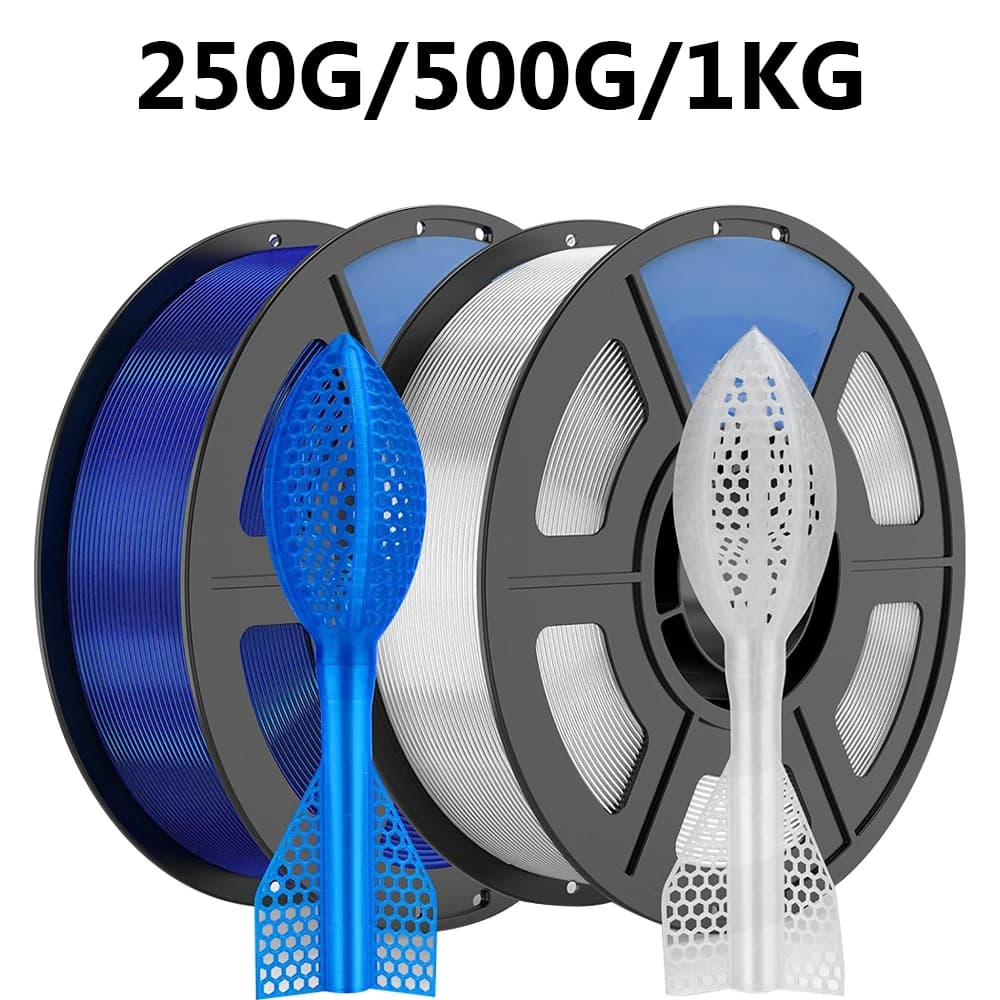 Filamento Flessibile TPU Trasparente Blu e Colorato 250g 500g 1Kg per Stampante 3D, Rotolo di Materiale Flessibile per Stampa
