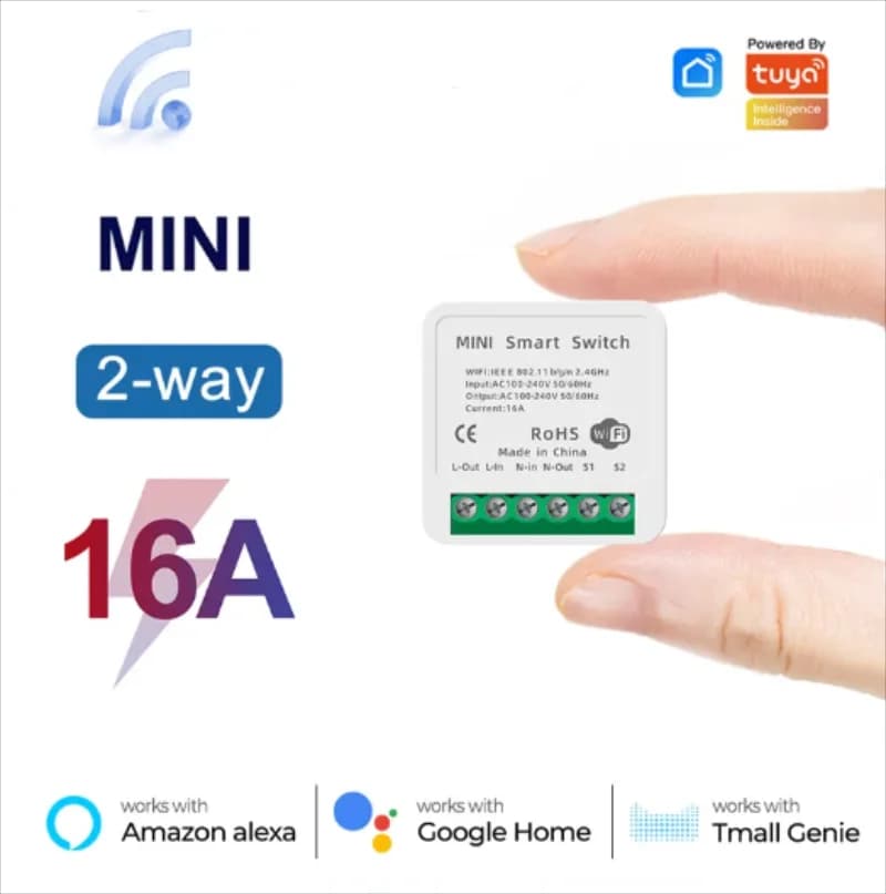 Bidirectional control Tuya Mini 16A WiFi DIY switch Smart Life Smart Domotic Module Switch Works for Alexa Google Home