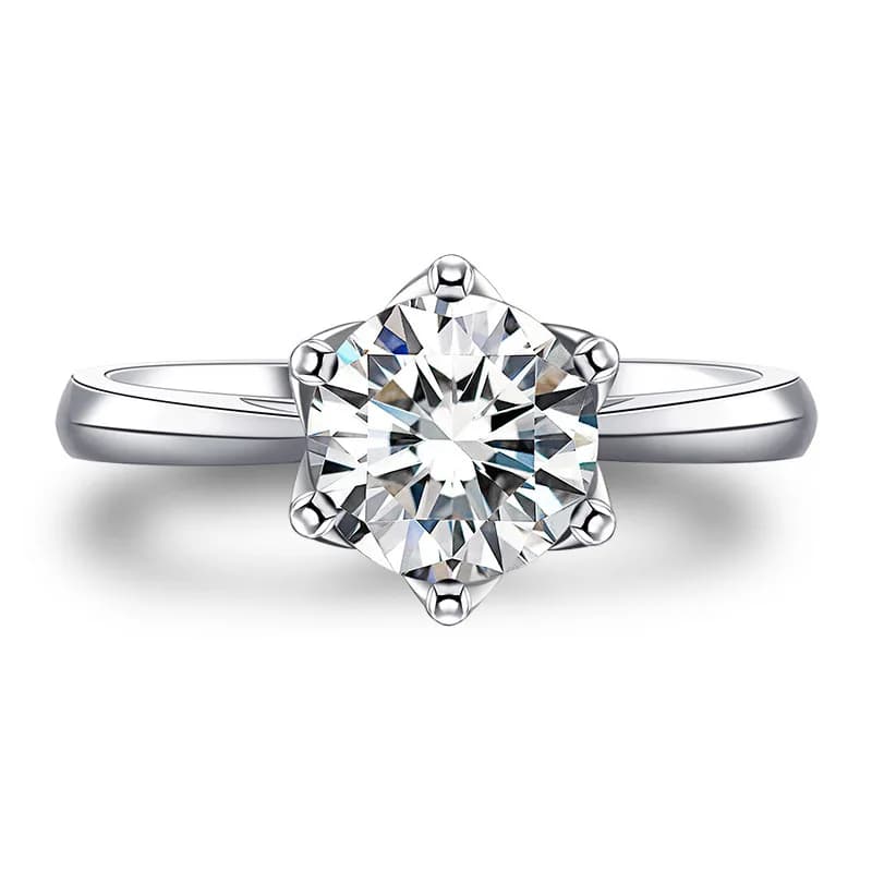 925 Sterling Silver Eight Hearts Eight Arrows Inlaid Zircon Six Claw Open Ring Couple Jewelry