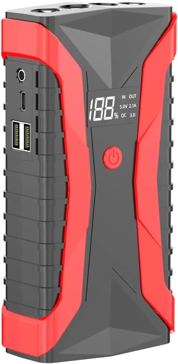 Avviatore di emergenza per auto 6000mAh 1500A Picco USB 3.0 Ricarica rapida Batteria portatile