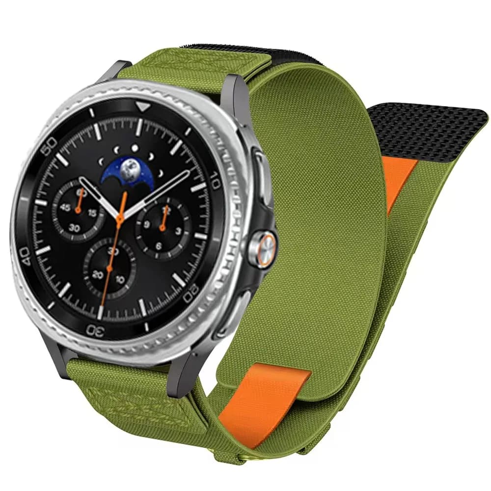 Cinturino in nylon intrecciato per Samsung Galaxy Watch 8 40mm 44mm Bracciale regolabile in velcro per Galaxy Watch 8 Classic 46mm Bracciale