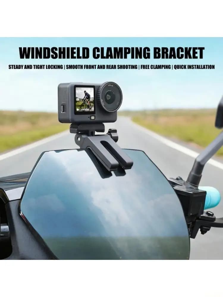 B03F Quick Release Motorcycle Handlebar Mount For Action 5/Action 6/Pocket 3 Sports Camera Aluminum Bracket Easy Installation