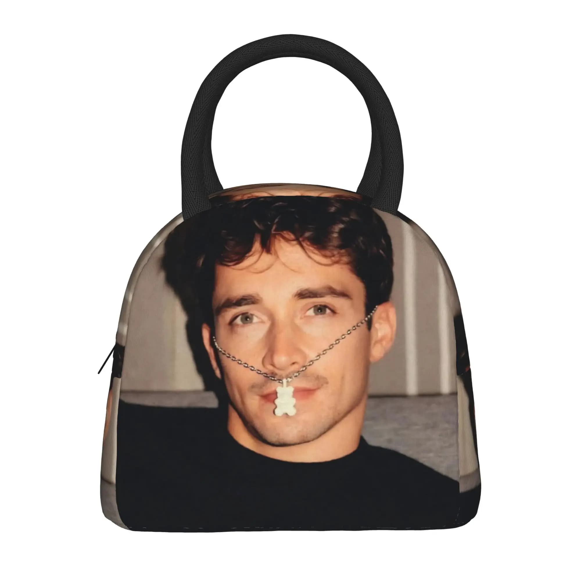 Borsa termica per il pranzo C-Charles Leclerc per uomo e donna, borsa termica portatile per il pranzo, per il picnic