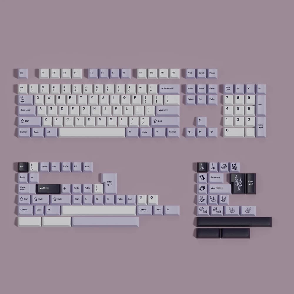PBT GMK Lavanda Copritasti Cherry Profilo Keycap Sublimazione della tintura Copritasti per tastiera MX Alice Wooting GMK67 68 75 87 96 980 108