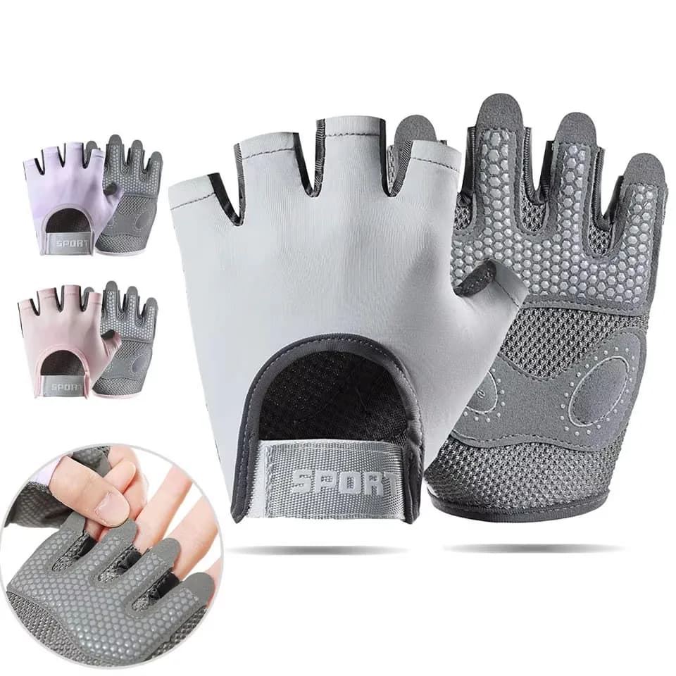 Weightlifting Gloves Fitness Gym Equipment Exercise Gloves Half finger Yoga Spinning Bike Breathable Non-slip For Women