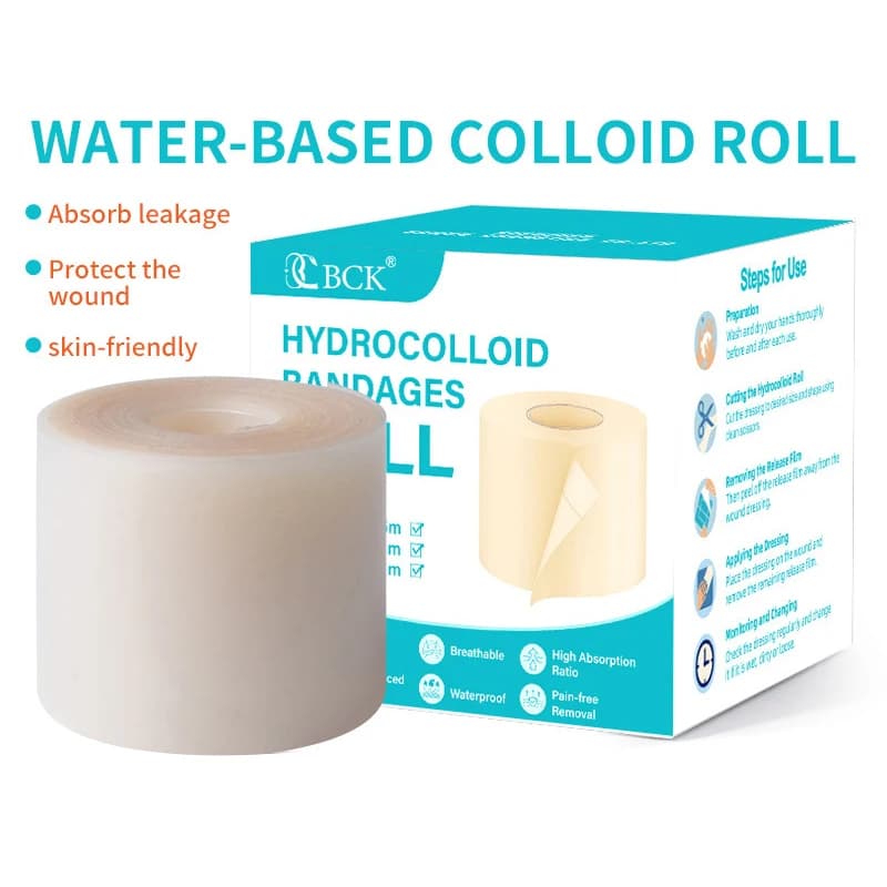 1 rotolo di bende idrocolloidali per la cura delle ferite: strisce impermeabili morbide e extra sottili, nastro per la copertura delle cicatrici