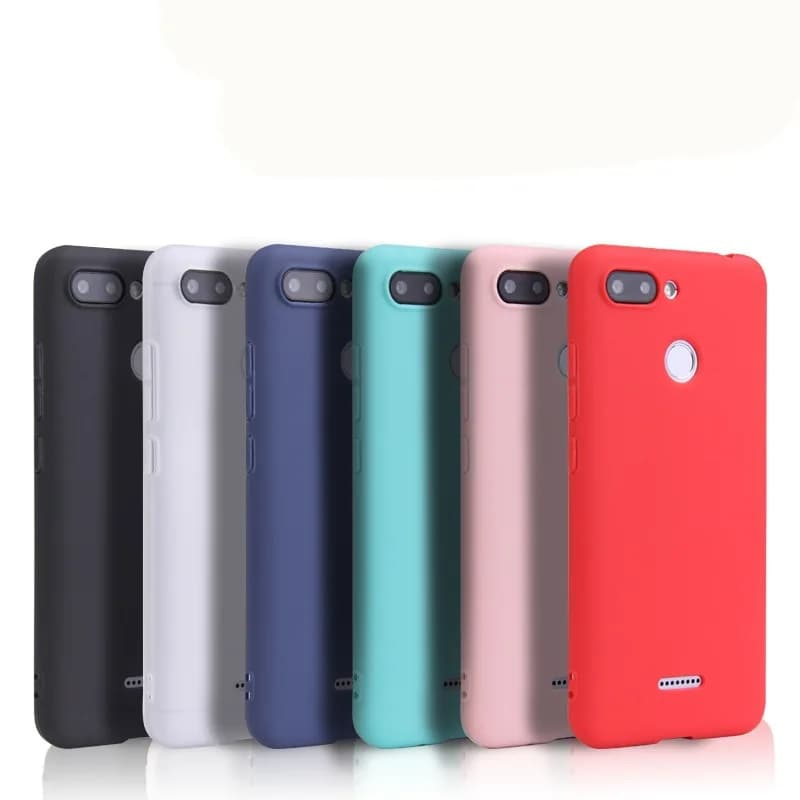 Per Xiaomi Redmi 6 6A Custodia Xiaomi Redmi 6 6A Custodie per telefono in silicone TPU opaco da 5,45 pollici