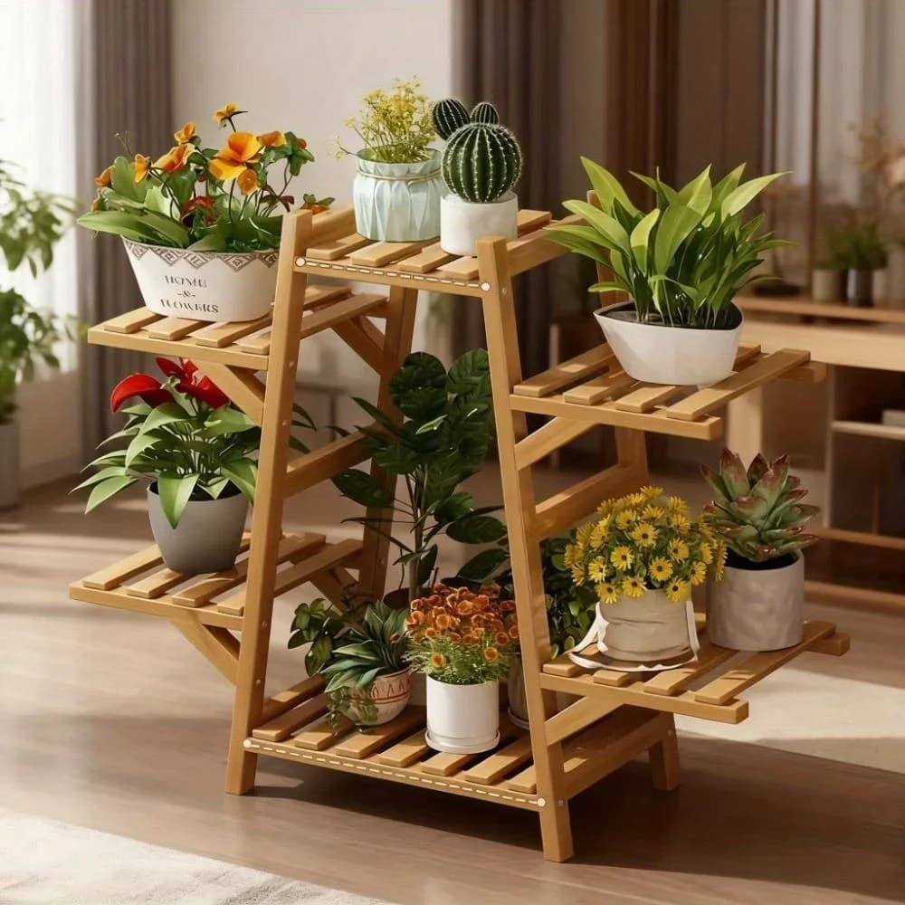 Scaffale Portafiori da Interno per Piante Rampicanti, Supporto per Fiori da Balcone e Soggiorno, per Piante Grasse