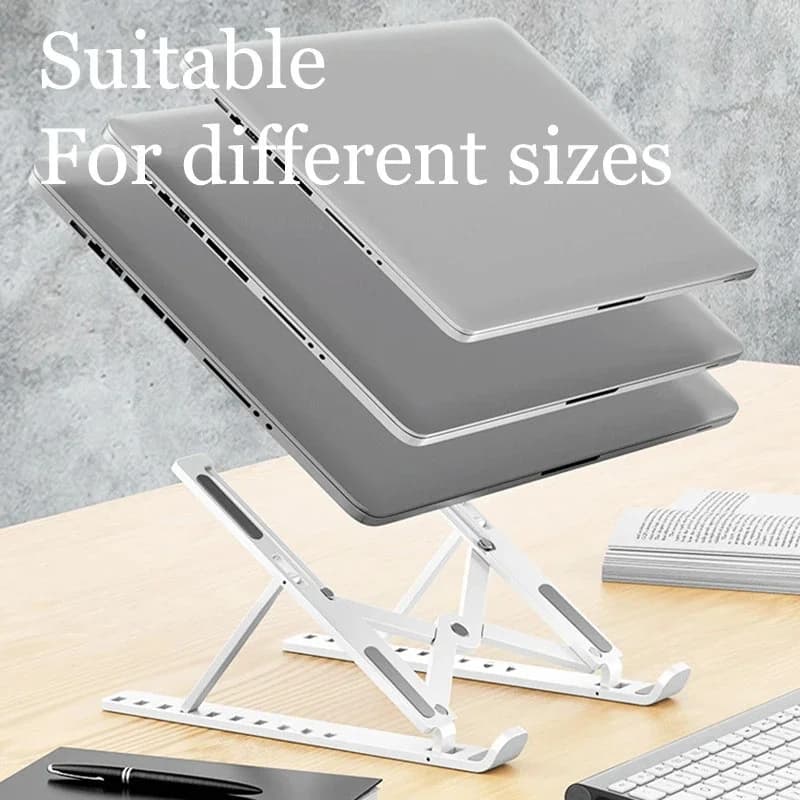 Supporto per Notebook Pieghevole a 10 Posizioni in ABS, Supporto Portatile Regolabile per Laptop, Accessori per Computer Macbook