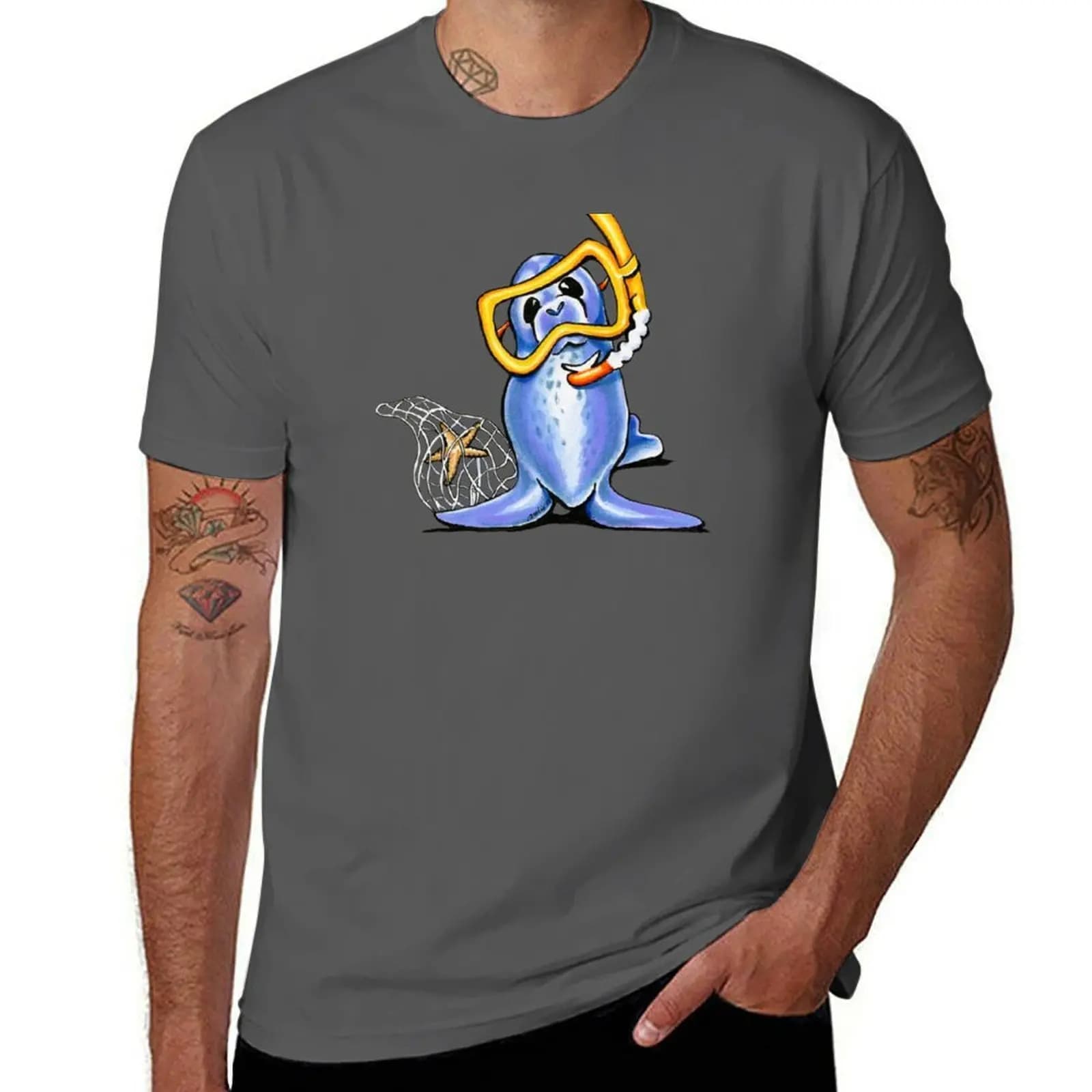 T-shirt Seal Snorkel, t-shirt casual da lavoro