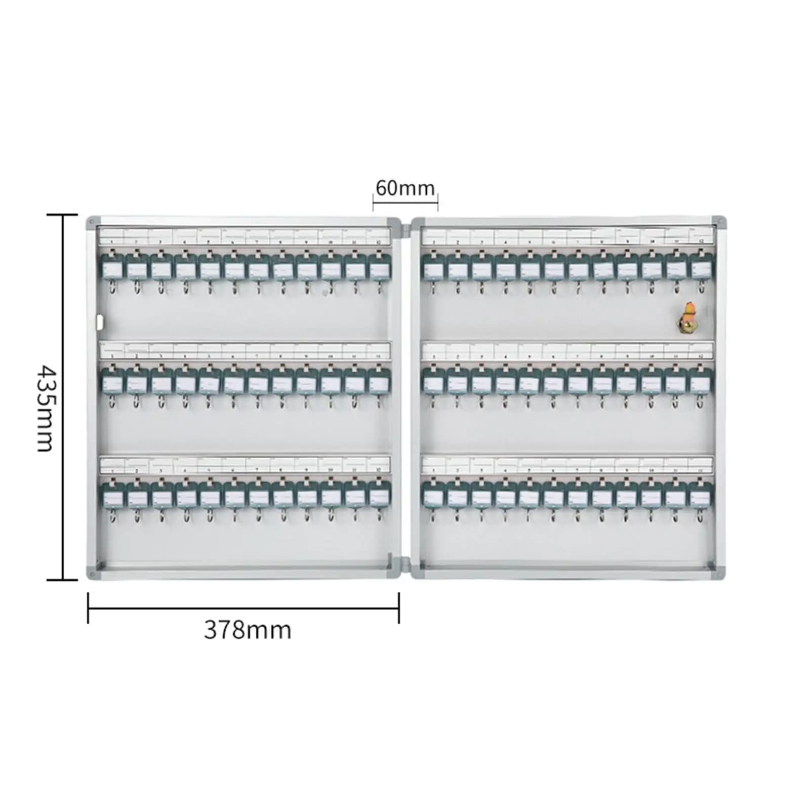 72 Position Key Lock Box Key Cabinet Wall Mounted Keeper Box Aluminum Alloy Key