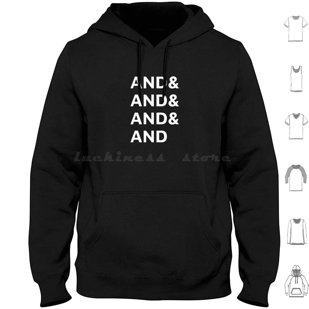 And & And Meme Felpa con cappuccio in cotone a maniche lunghe Pop Culture Friends Buffy The Office Parks And Rec Influencer Insta Instagram
