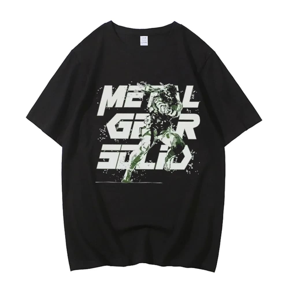 Metal Gear Solid cotton t shirt teen Classic Y2k Graphic Pastel tshirt 2000s Breathable Pop Culture Punk graphic Grunge