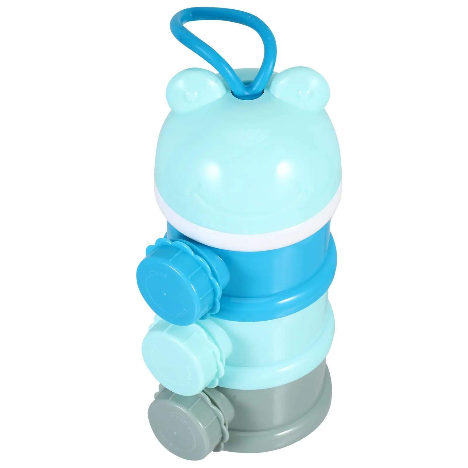3 Layers Milk Powder Box Portable Cartoon Design Mini Storage Container for Baby Infant Feeding Snack Dispenser Storage