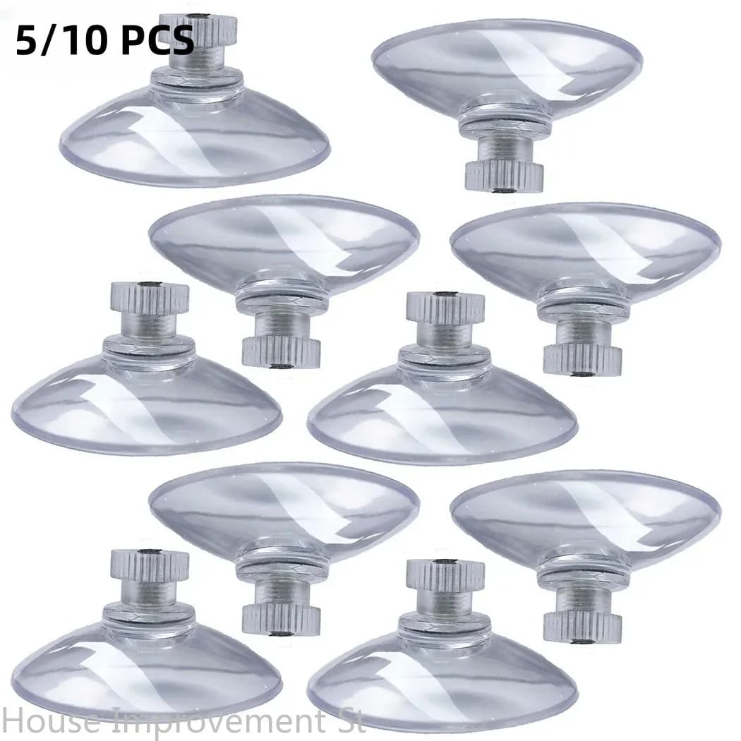 5/10 ventose con vite 25/32/41/53 mm cuscinetti a ventosa in PVC trasparente supporto di aspirazione adesivo forte con dado a vite