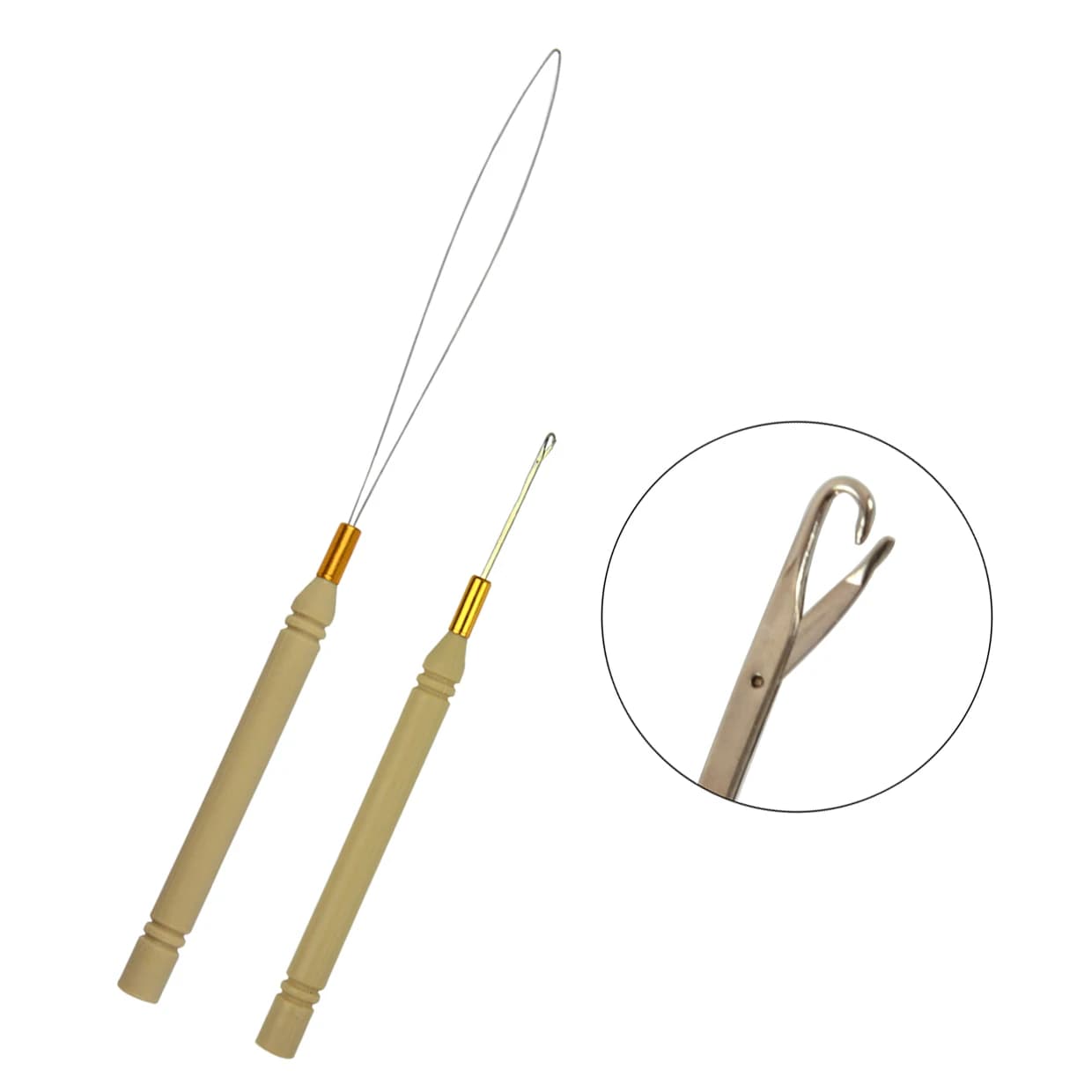 Set di 12 Uncinetti per Crochet, Aghi per Ventilazione, Agganciatori per Capelli, Accessori per Dreadlocks, per Creazione di Parrucche e Intrecciatura