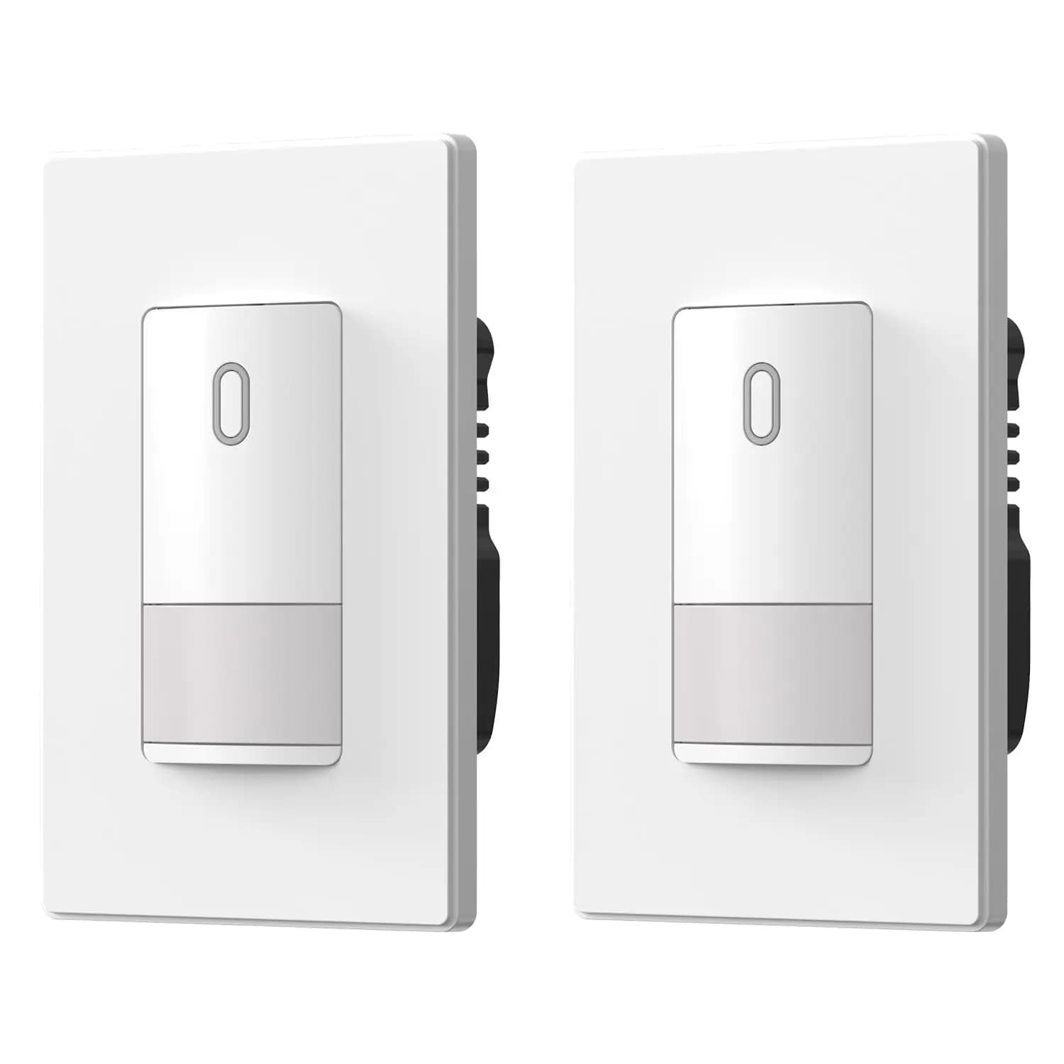 Interruttore Luce con Sensore di Movimento, Unipolare, Richiede Cavo Neutro, 120 ° Copertura PIR, per LED/CFL/MLV/INC/HAL/Ventilatore, Certificato UL, Confezione da 2