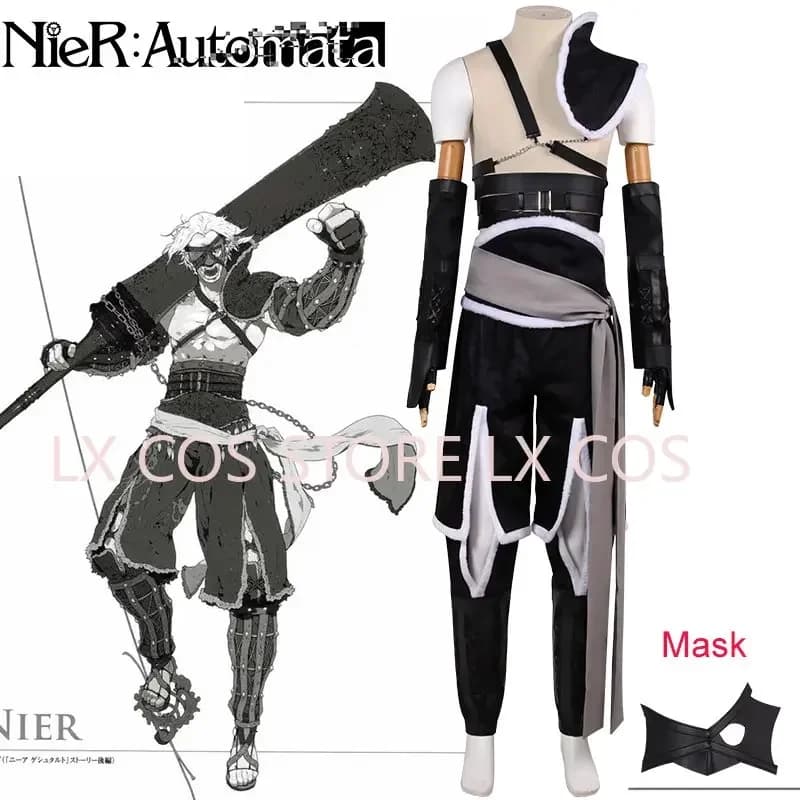 NieR:Automata Cos Middle Age NieR Cosplay Costume Game Character Men's Clothing Halloween Party Clothes Full Set