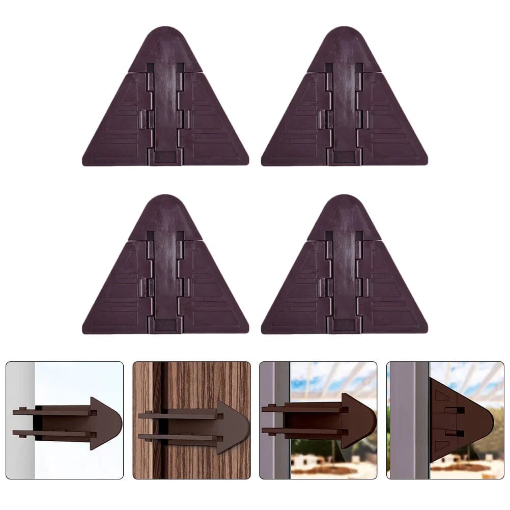Set di 4 Chiusure di Sicurezza per Bambini, per Porte Scorrevoli, Finestre e Armadi, Dispositivo di Sicurezza Riutilizzabile