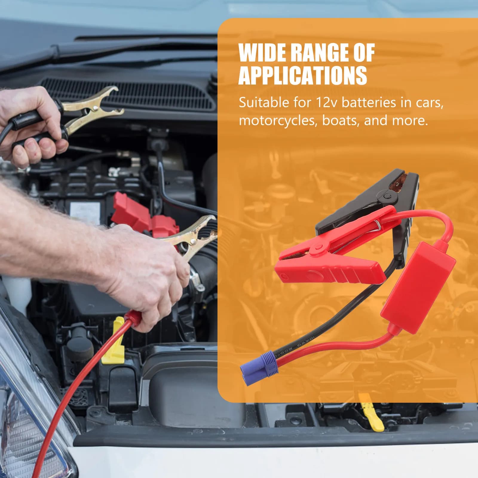 Avviatore di Emergenza Portatile per Auto con Cavi di Avviamento e Power Bank