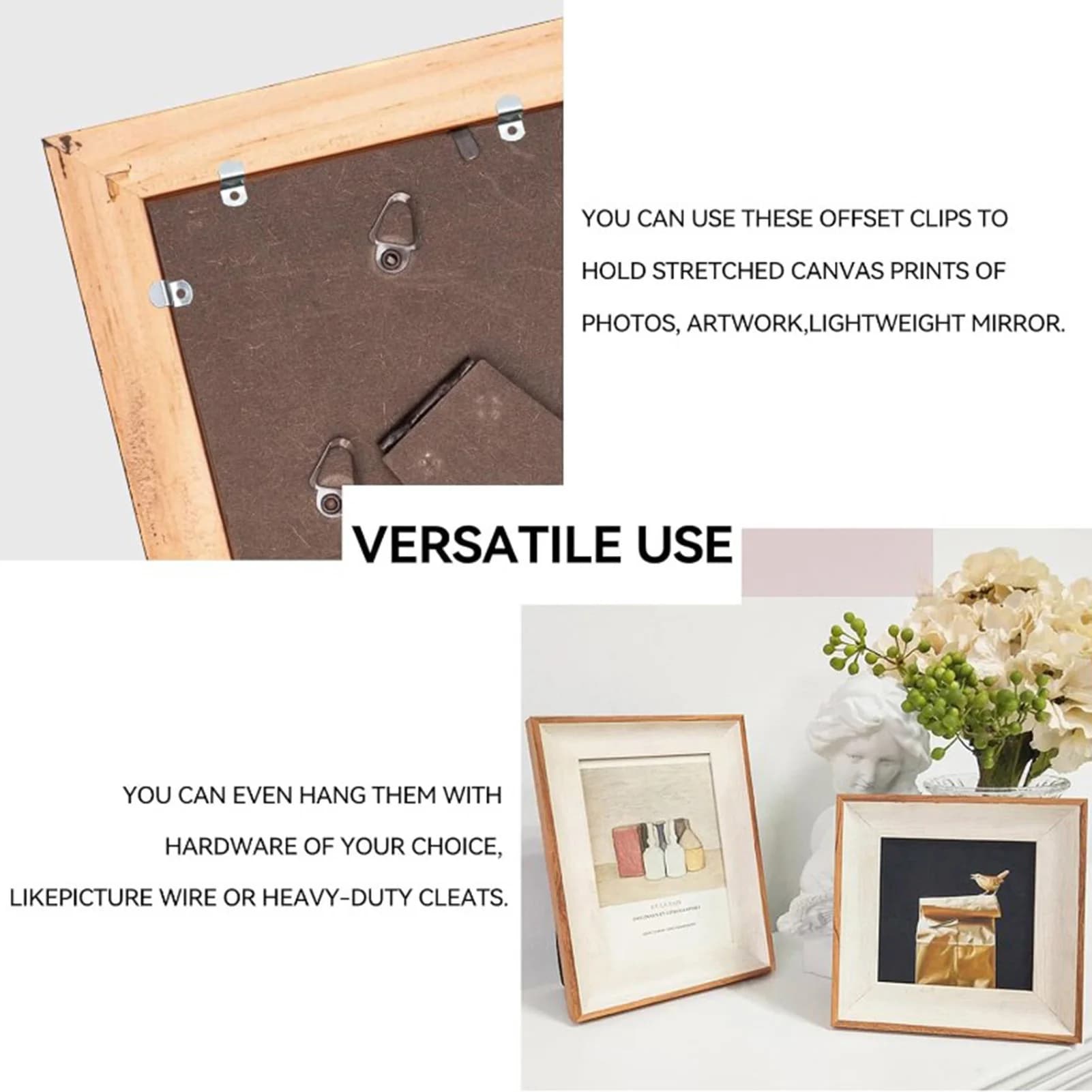 Clip per tela offset con viti, attrezzi pratici per il fissaggio della piastra posteriore della cornice fotografica per uso domestico