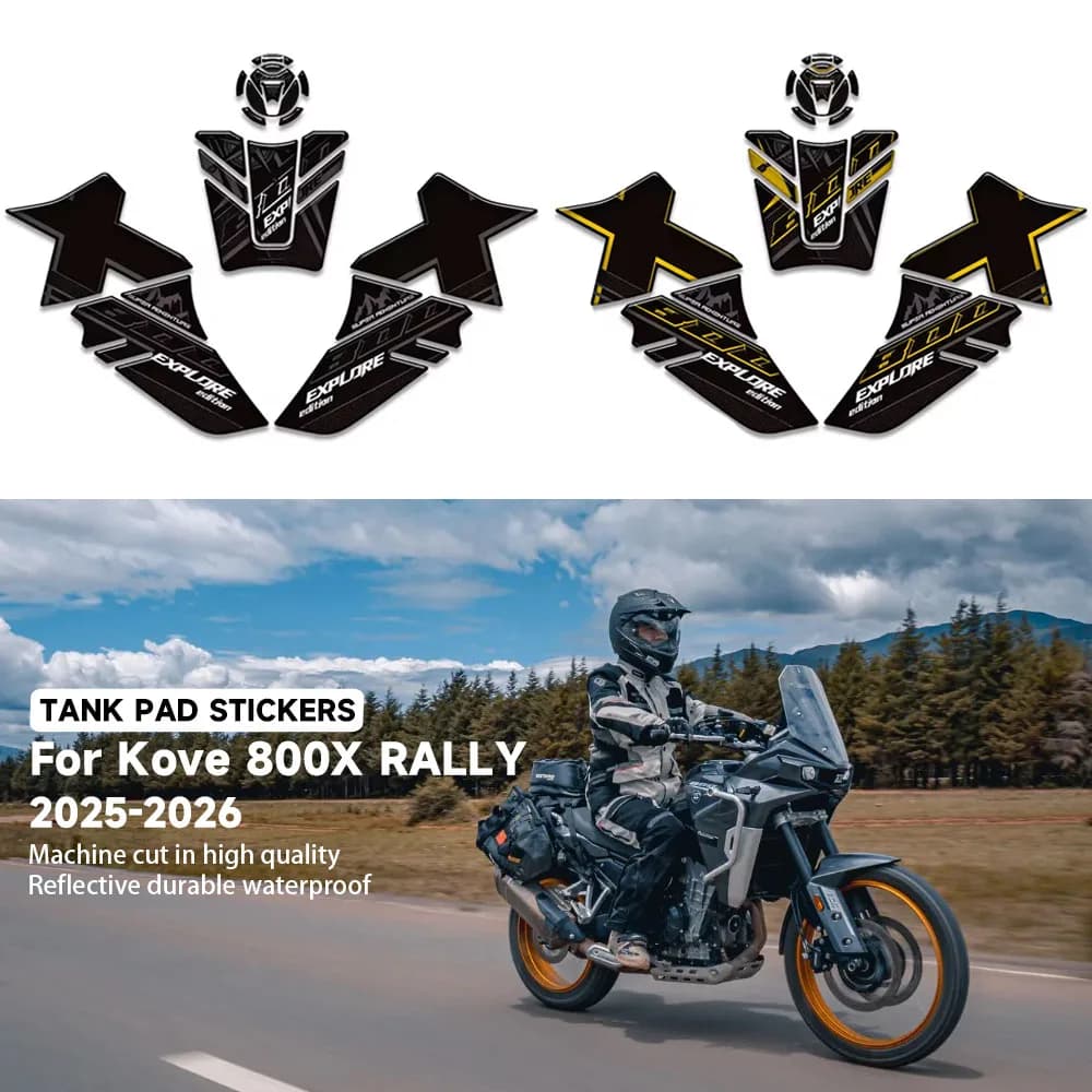 For Kove 800X 800 X Pro Super Adventure RALLY ADV NEW Motorcycle 3D Epoxy Resin Tank Pad Side Stickers Decals 2025 2026