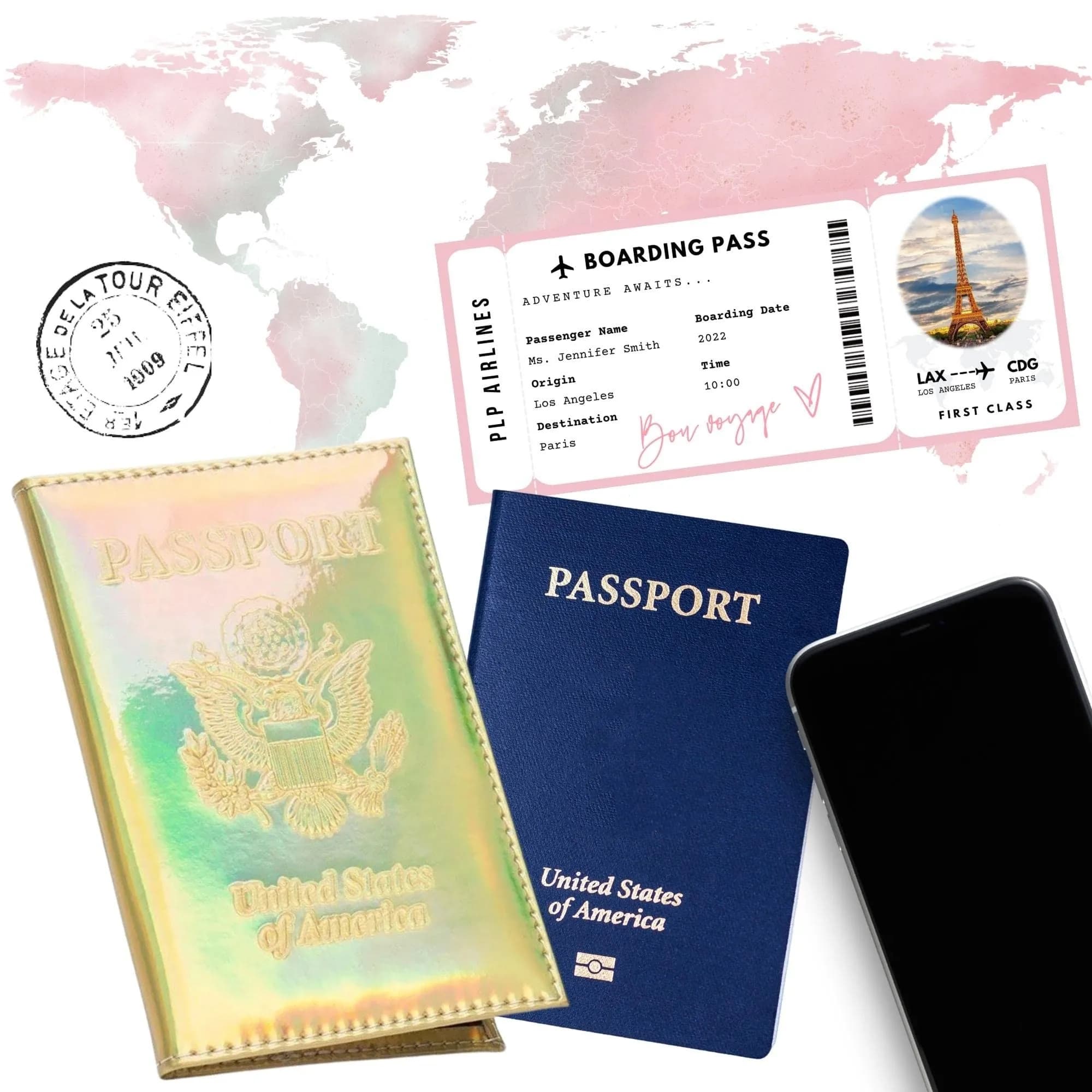 Porta Passaporto, Custodia per Passaporto, Portafoglio per Donna e Uomo, Accessori Indispensabili per Viaggi in Famiglia