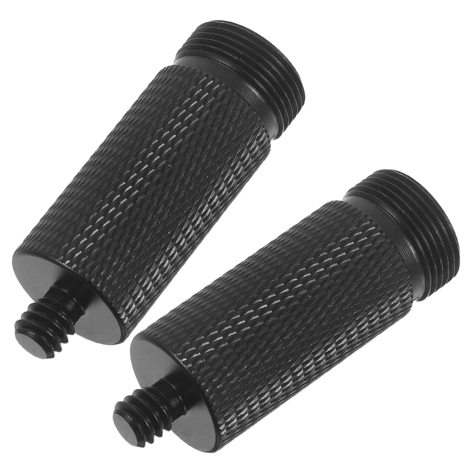 2 PCS Camera Mic Mount Adapter Knurled Microphone Stand Nut Tripod Screws for Clip