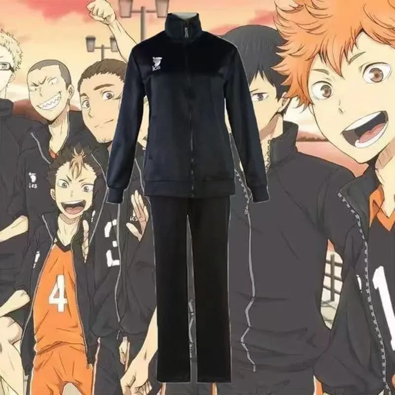 Karasuno Volleyball Club Oversize Jacket & Pants Set - Haikyuu Cosplay Sportswear Uniform