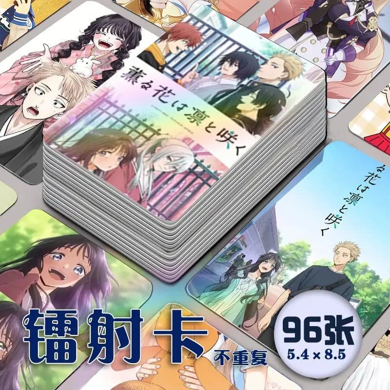 96PCS Non Ripeti Anime Kaoru Hana wa Rin a Saku Lomo Laser Card Tesserino Collezione Cartolina Cosplay Bambini Regali di Halloween