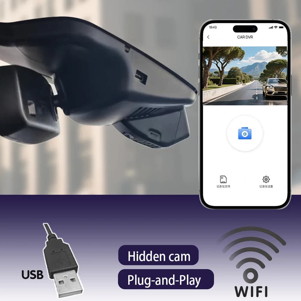 4K HD WIFi Auto DVR Video Recorder Dash Cam For Ford EDGE 2020 2021 Edge Hidden 2160P Plug and Play APP Control