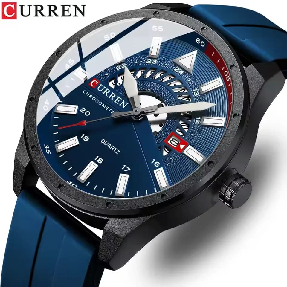 CURREN 8421 Orologio da uomo di moda Top Brand di lusso Impermeabile Luce notturna Sport da uomo in silicone Data Orologio militare reloj hombre