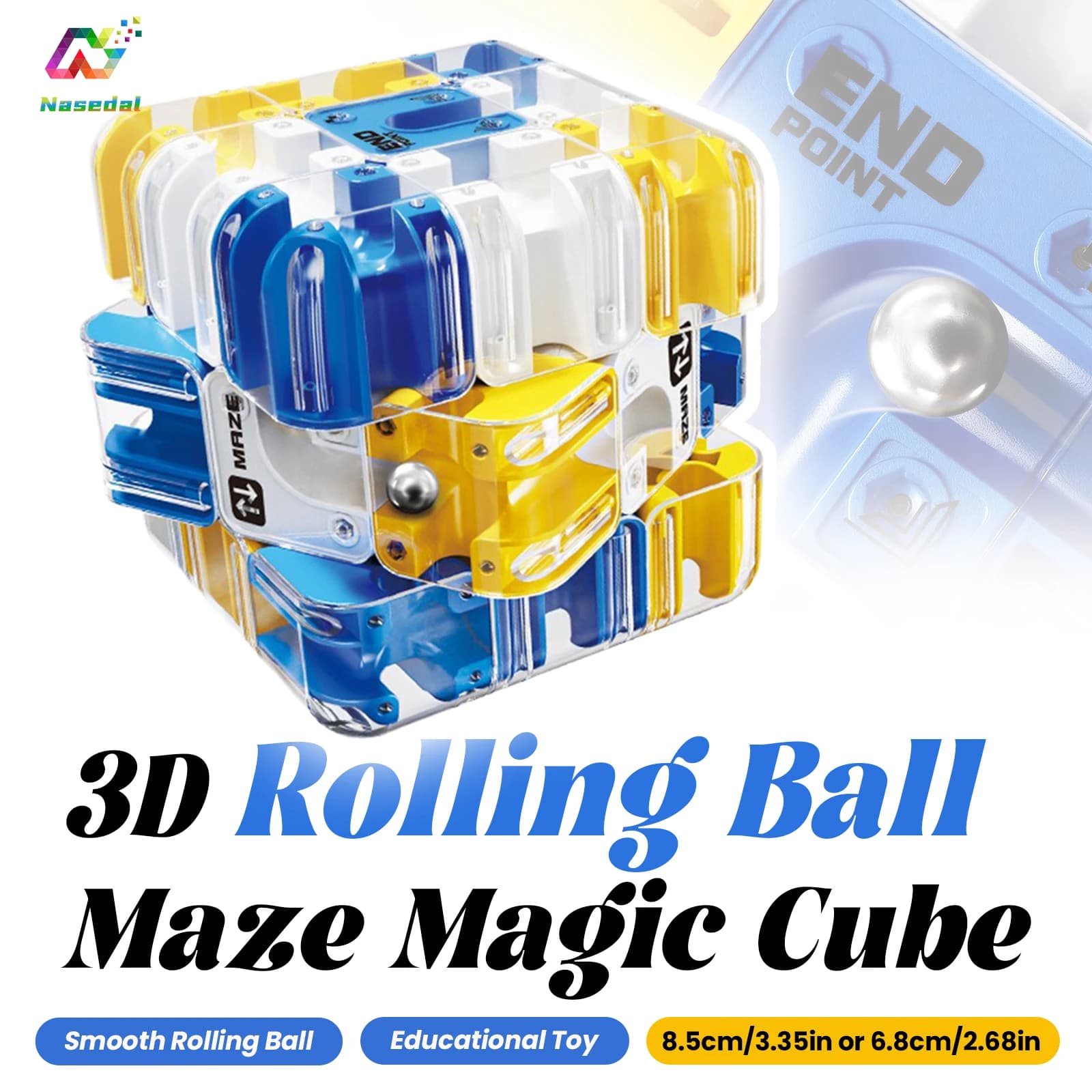 Labirinto a sfera 3D Cubo magico Genitore Bambino Giocattolo educativo Formazione Antistress Natale Capodanno Compleanno Regalo fai da te per bambini