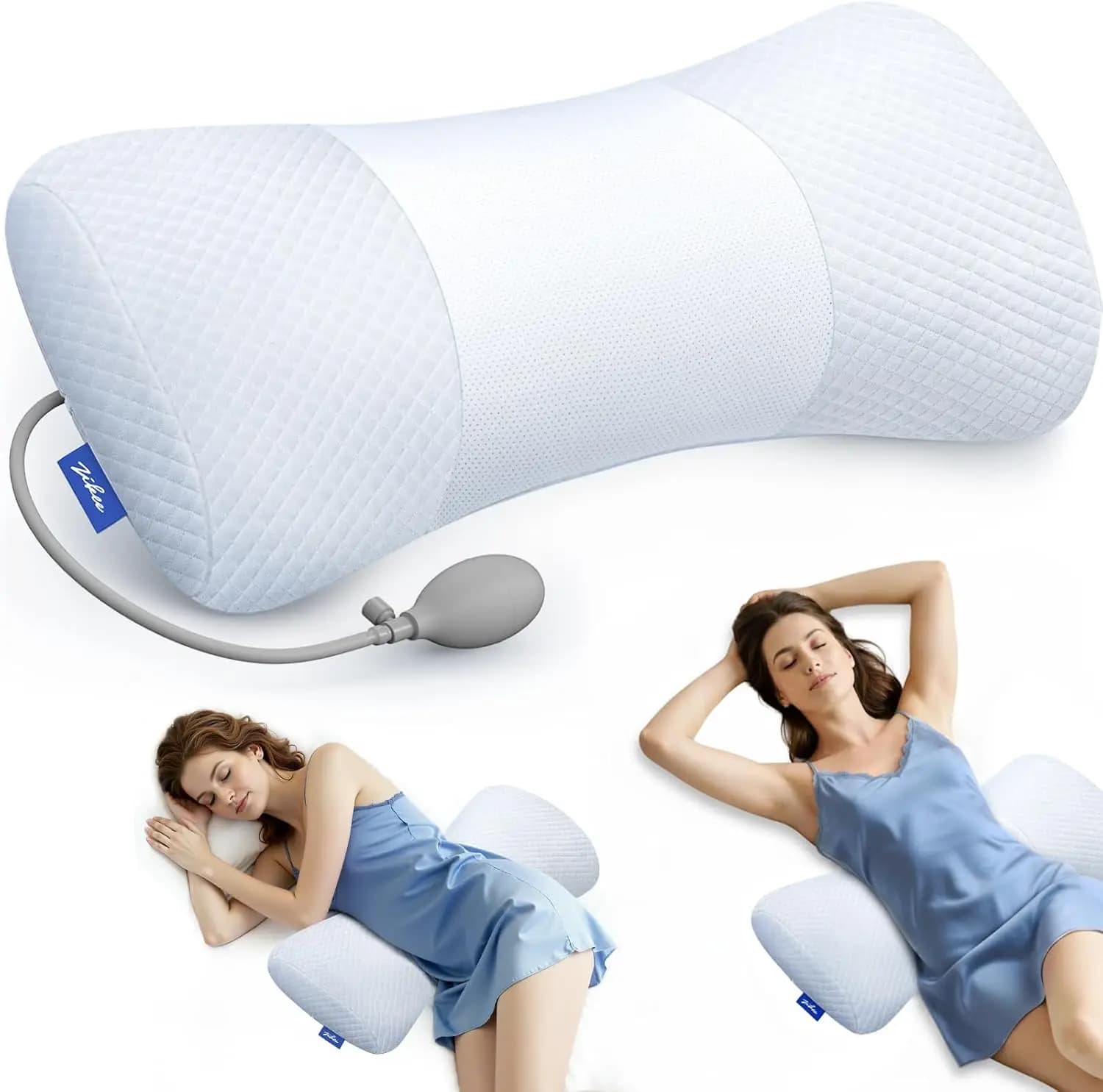 Cuscino Lombare Gonfiabile per Letto con Supporto Personalizzato per il Sollievo dal Dolore Lombare, in Memory Foam