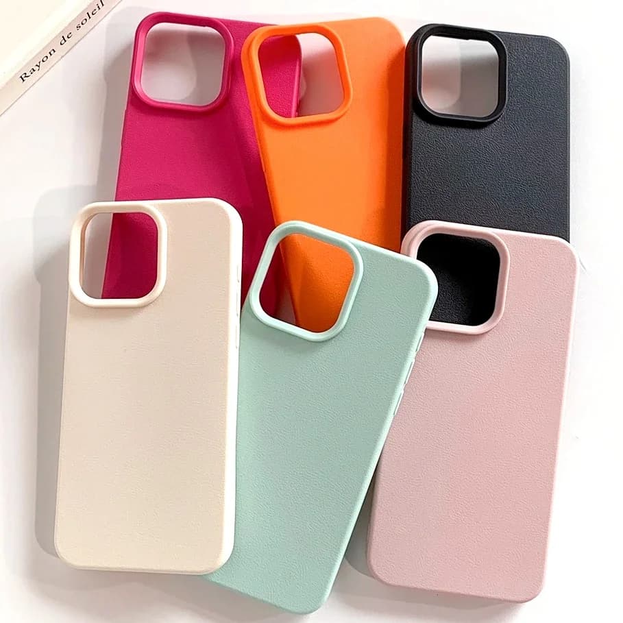 Leather Phone Case For iPhone 17 Pro Max 16 13 11 15 14 Plus 12 17 Air 17Promax 16promax Shockproof Soft TPU Funda Cover Coque