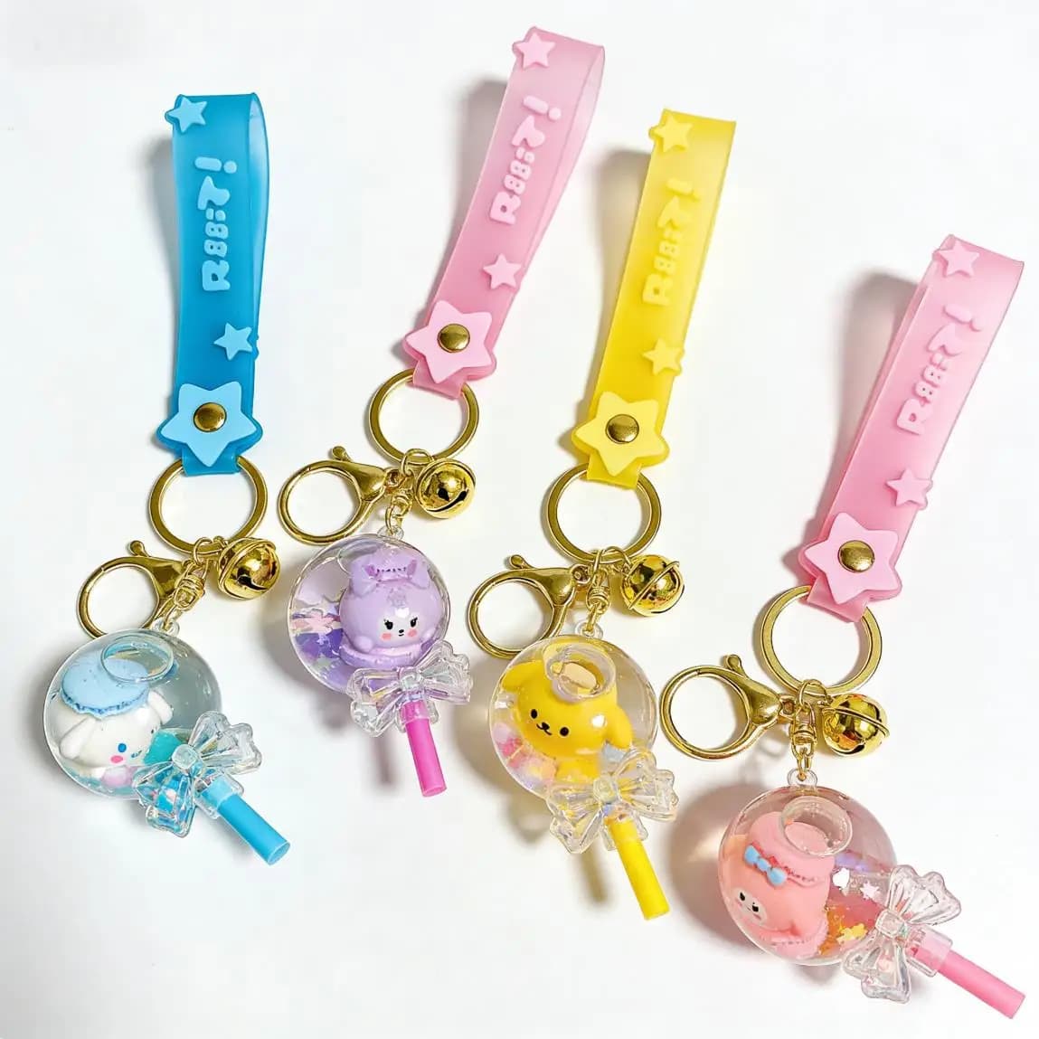 Portachiavi in PVC di Alta Qualità, Creativo a Forma di Lollipop, con Personaggi Cinnamoroll, Melody, Kuromi, Pochacco, Ciondolo per Chiavi, Regalo