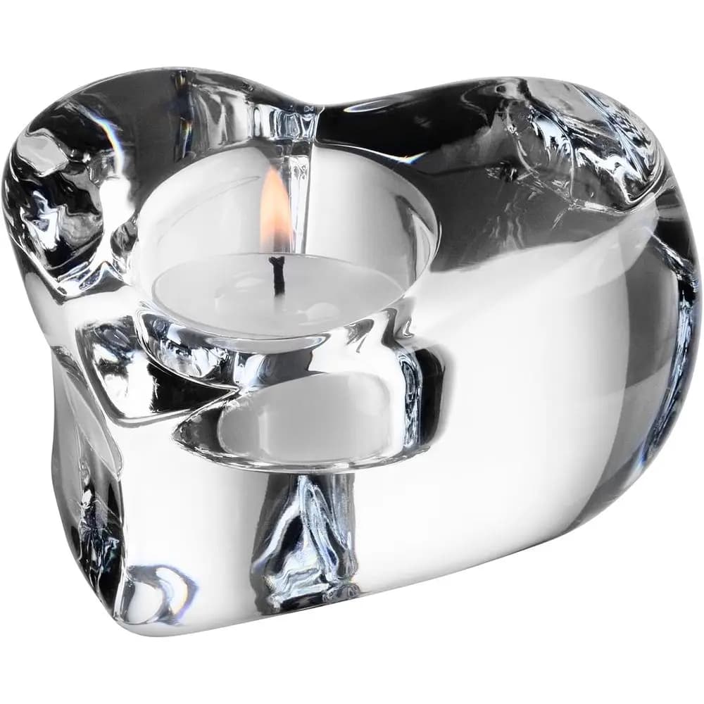 Valentino Votive Candle Holder, Crystal Tealight Candle Holder - Heart Shape, Decorative Design Piece, Mensole Decoration and Centerpiece
