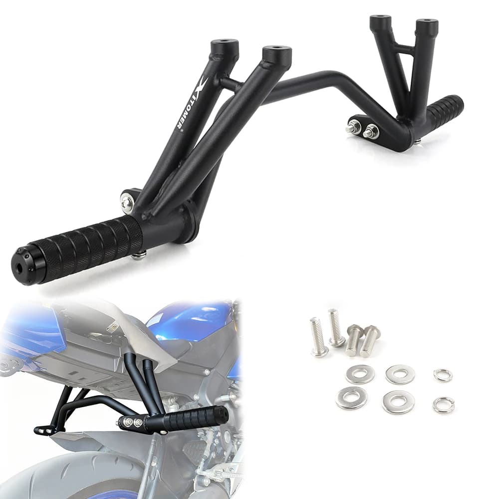 Misura Per Yamaha YZF-R6 YZFR6 R6 2006-2024 Moto Posteriore Pedane Subcage Passeggero Peg Supporto Stunt Passeggero Piastra di Protezione