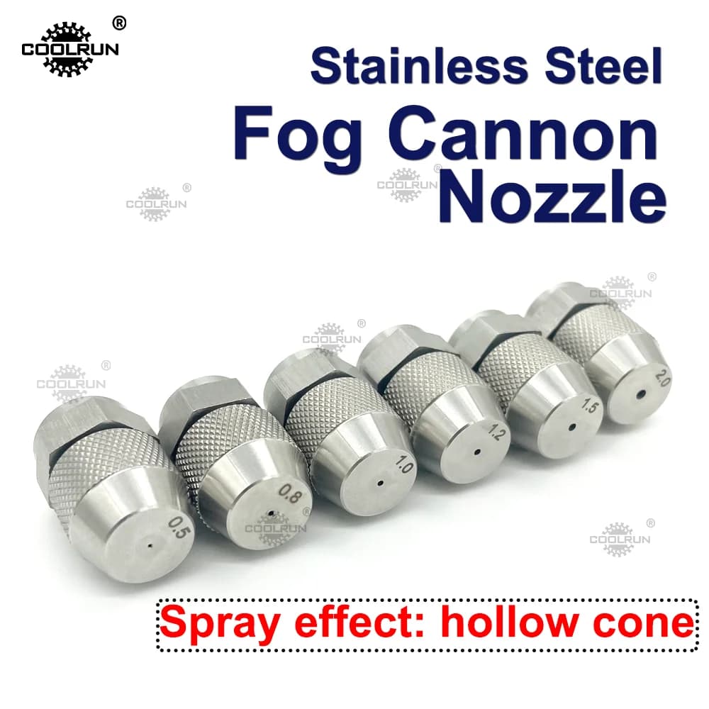 1/4 internal thread 304ss fog cannon nozzle 0.5~2 fog cannon machine nozzle dust reduction cooling mosquito killing disinfection