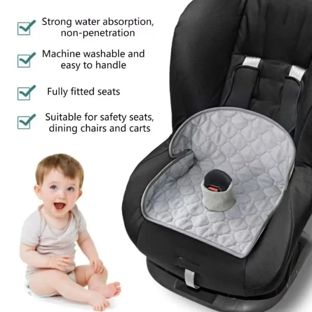 Tappetino assorbente per seggiolino auto per bambini, anti-sporco, pieghevole, cuscino per seggiolino per bambini, delicato sulla pelle, impermeabile, per passeggino e seggiolone