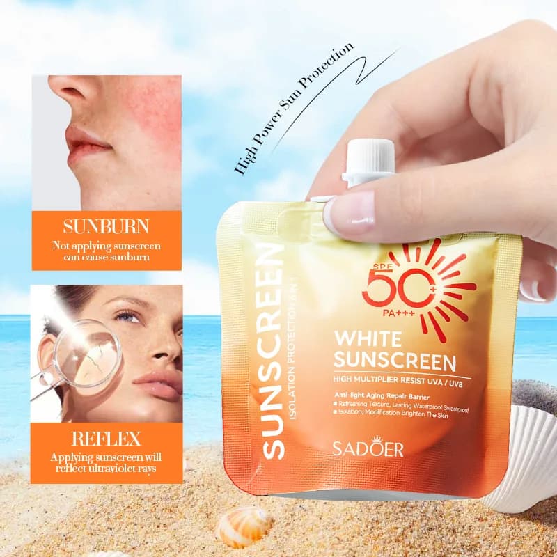 This high SPF sunscreen whitens your body throughout its 40-fold intercom. It offers refreshing and non-fat protection, hides imperfections.