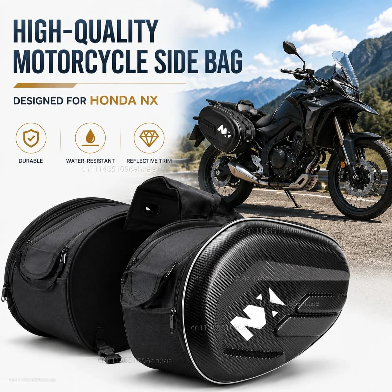 For HONDA NX400 NX500 NX 400 NX 500 2024-2025 2PCS Motorcycle Pannier Bags Luggage Saddle Bags Side Storage Fork Travel Pouch